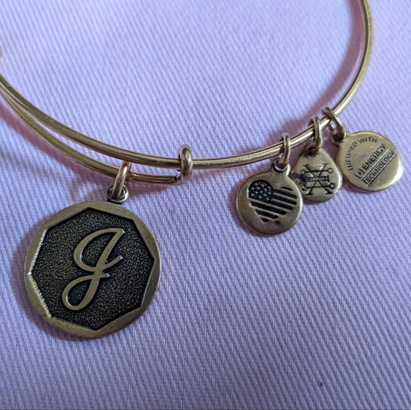 Alex and Ani J charm bracelet - Picture 4 of 6